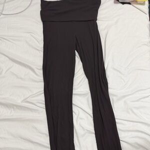 Skims Dark Brown Foldover Leggings